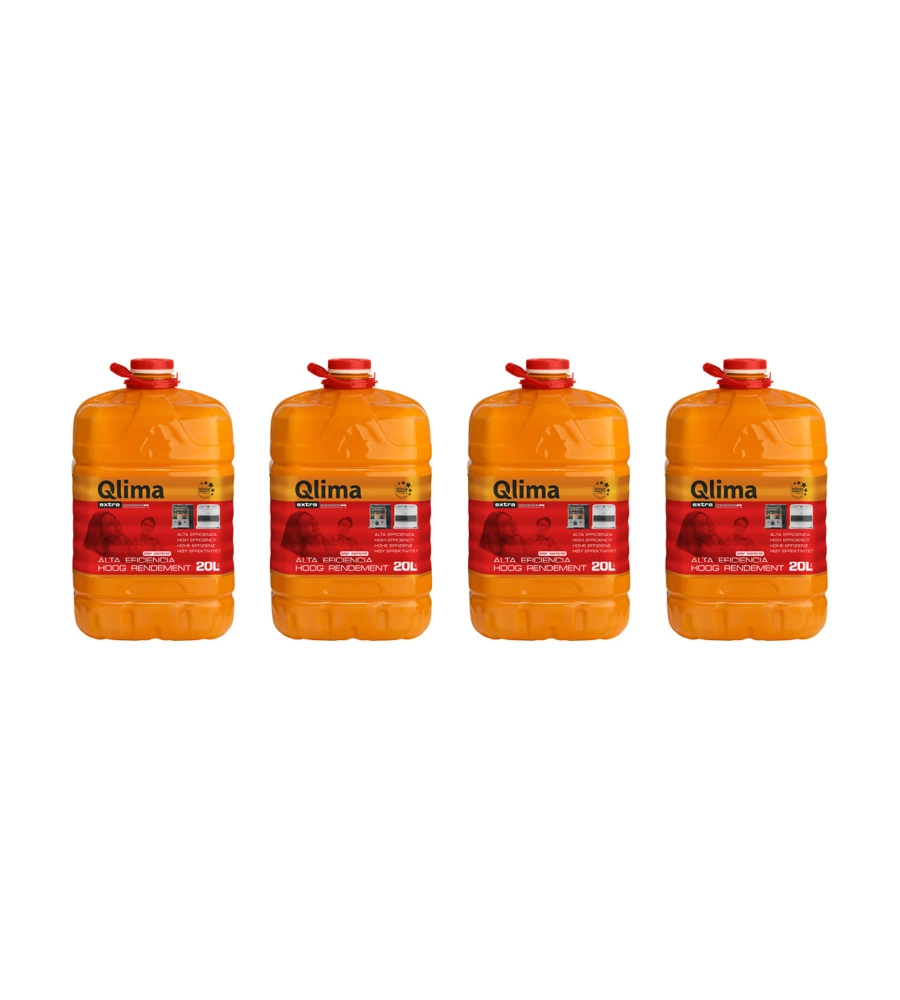 Combustibile liquido per stufe 4 taniche - qlima extra, 80 litri